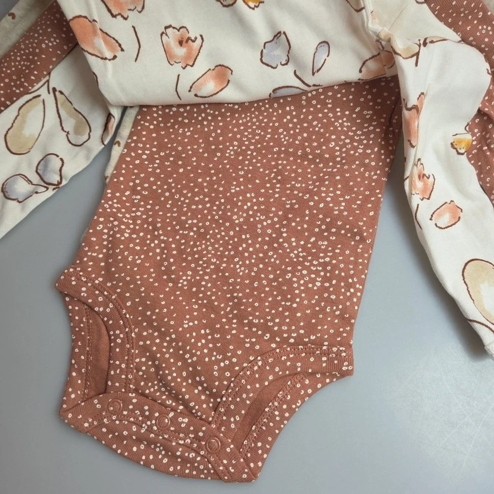 Carter's Just One You Baby Girls' Size 3 Months‎ Long Sleeve Bodysuits 3pk